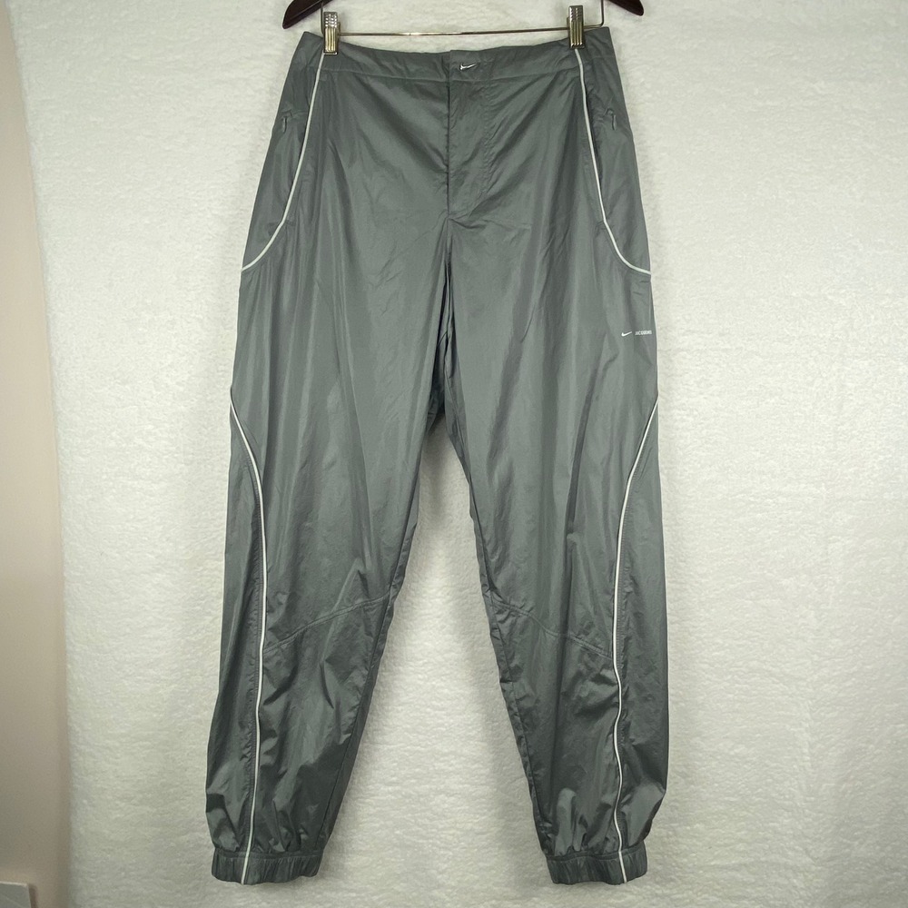 Nike x Jacquemus Men's Medium Metallic Silver Grey Track Pants FV5701-073